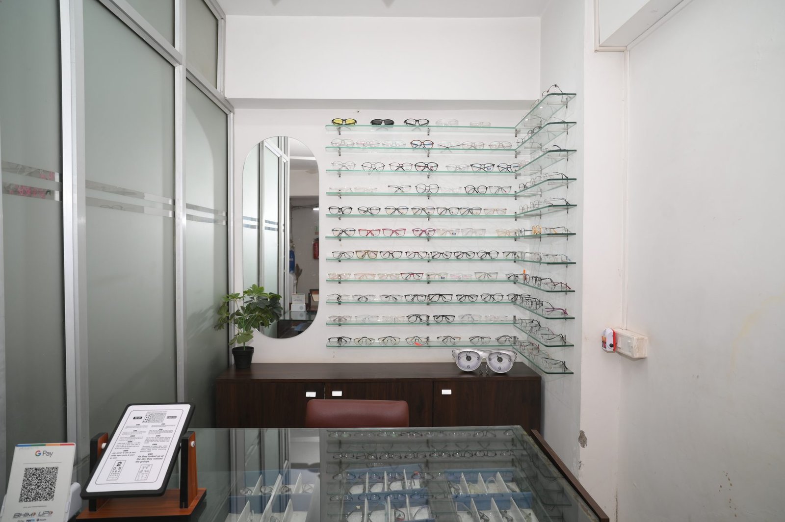 Eyewear collection on display at Vidya Eye Hospital